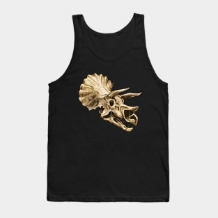 Dinosaur Skull Triceratops 2 Sticker Tank Top